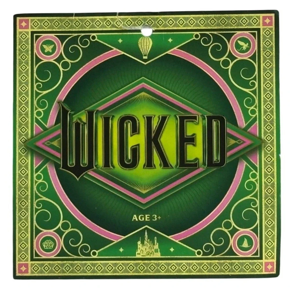 NWT Wicked The Movie Black Green‎ Velour Decorative Throw Pillow